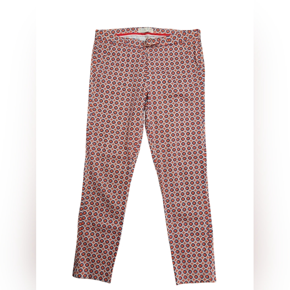 Zara Girls Orange Printed Skinny Pants Size 13-14